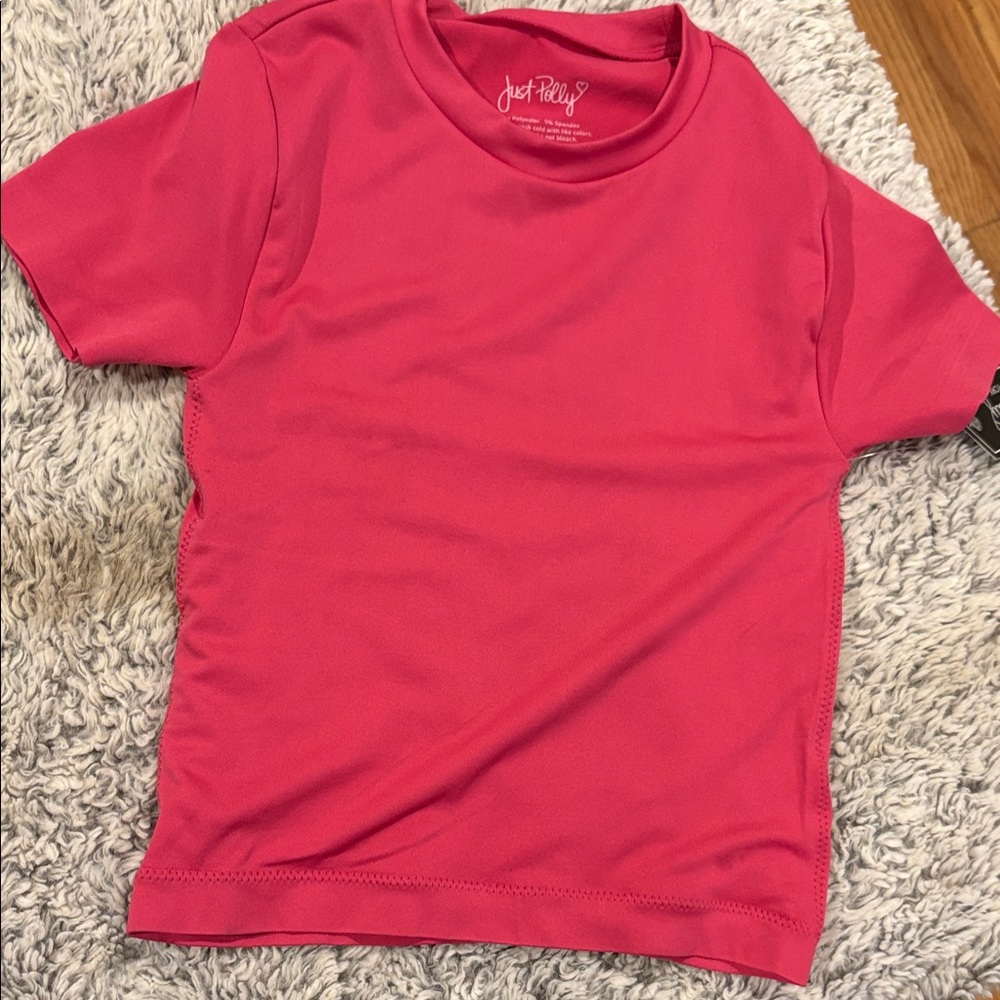 Just Polly T-Shirt‎ Womens S Pink  Short Sleeve Crew Neck Stretch JK16225